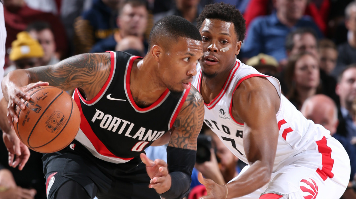 Damian Lillard Portland Trail Blazers Kyle Lowry Toronto Raptors