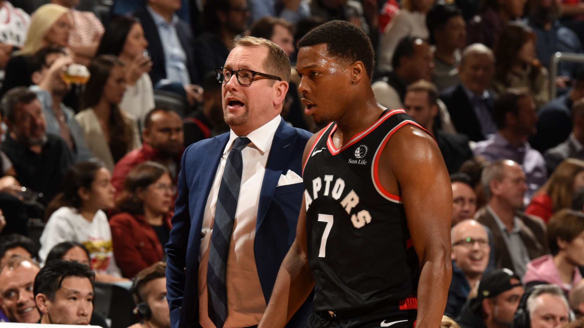 Nick Nurse and Kyle Lowry