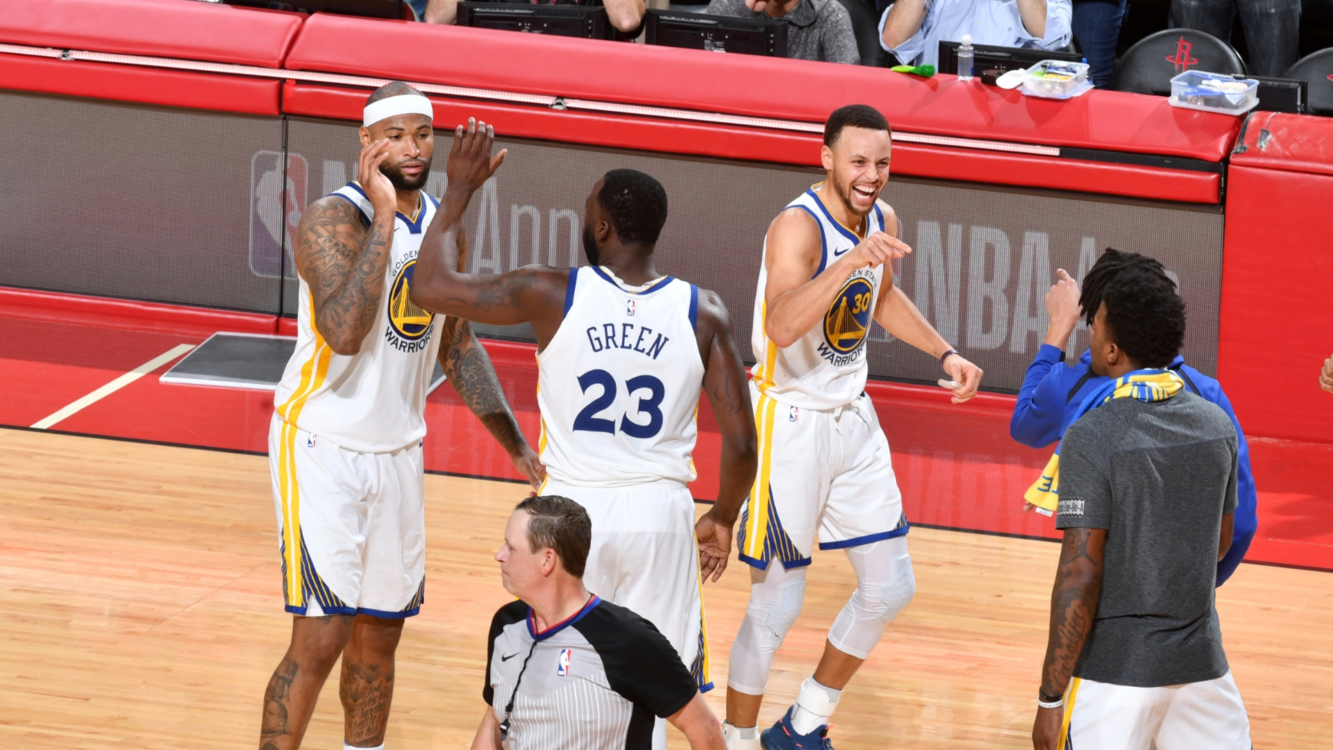 DeMarcus Cousins disputó en Houston su mejor partido con los Warriors