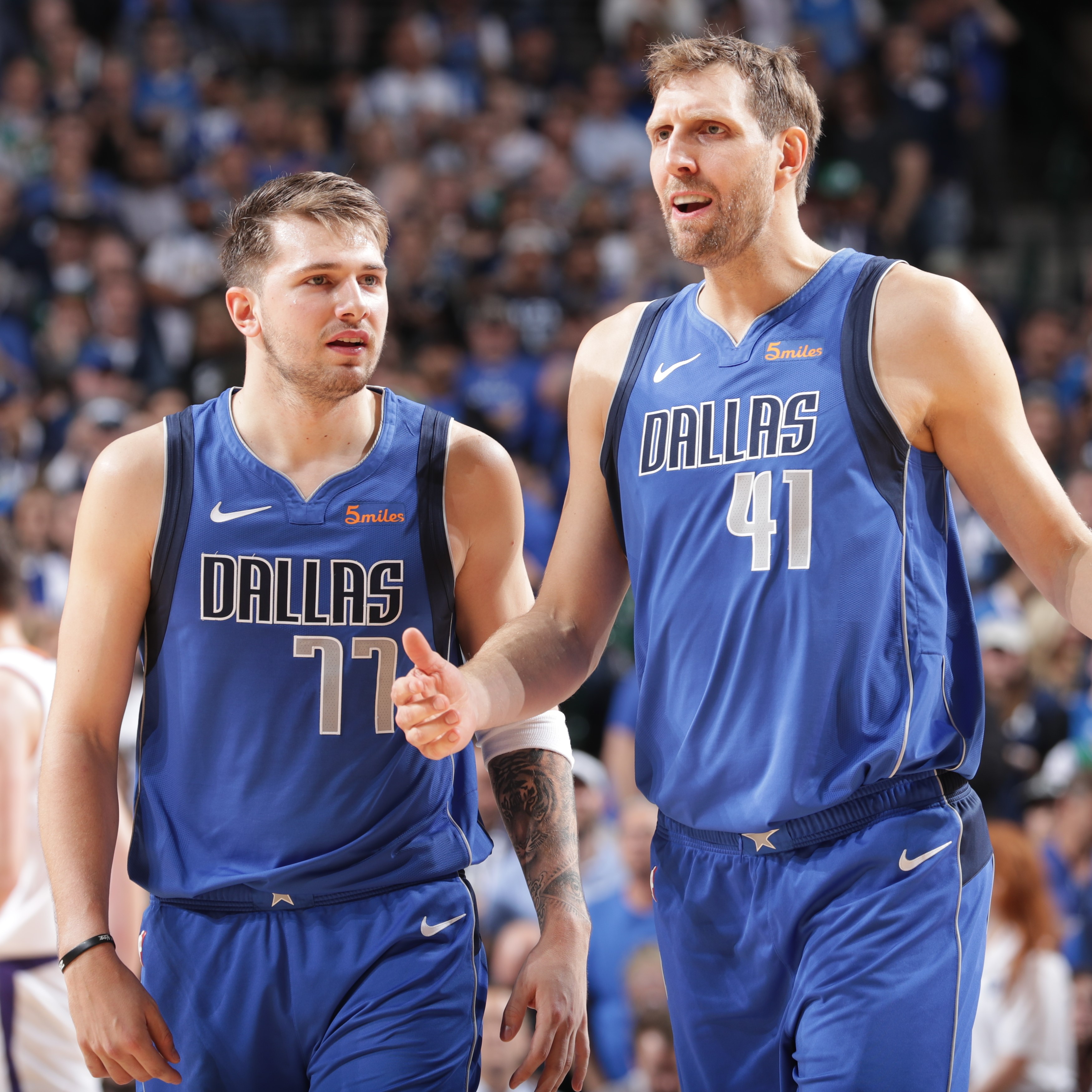 Dirk Nowitzki Luca Doncic Mavericks 2018-19