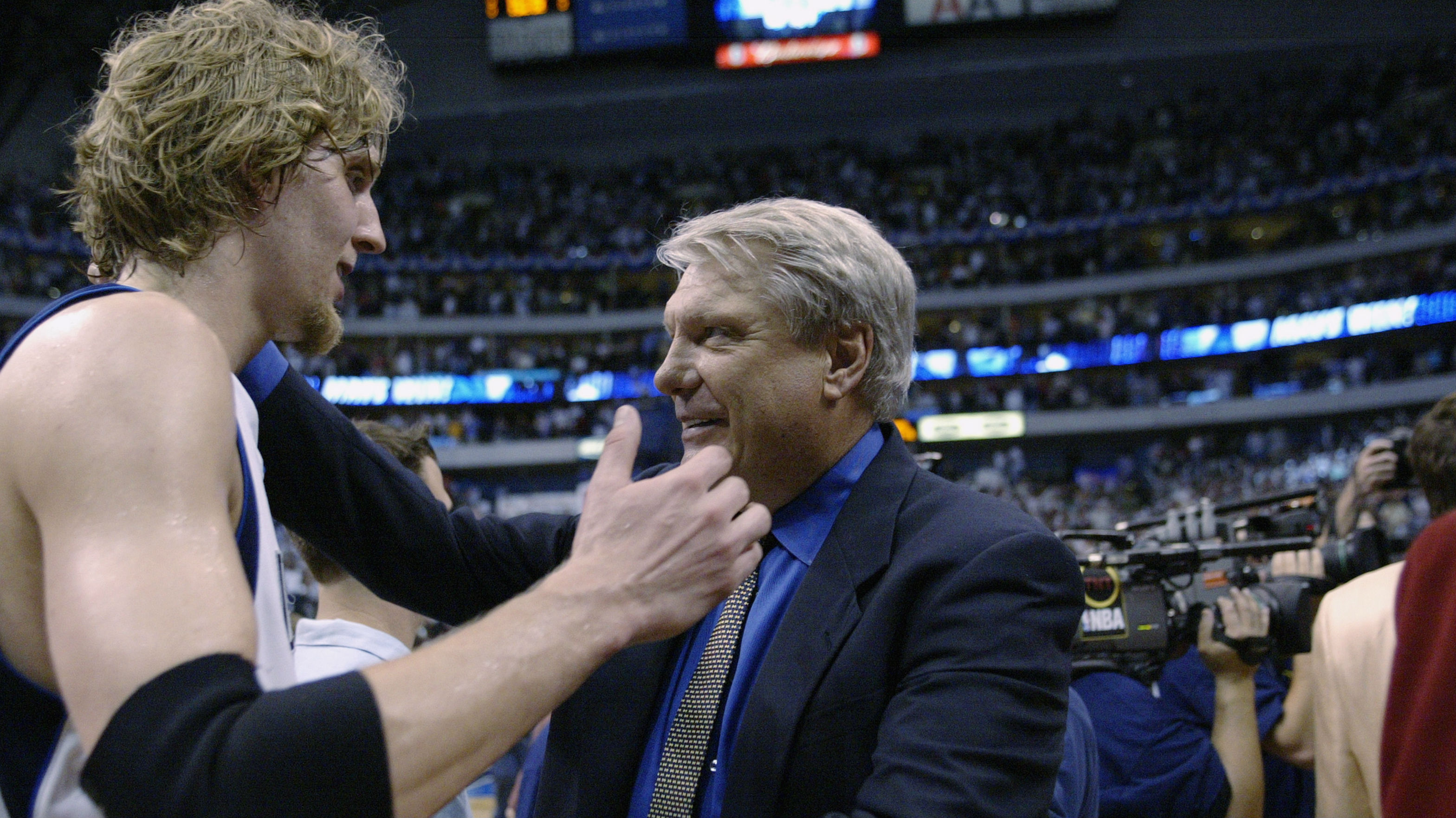 Dirk Nowitzki y Don Nelson