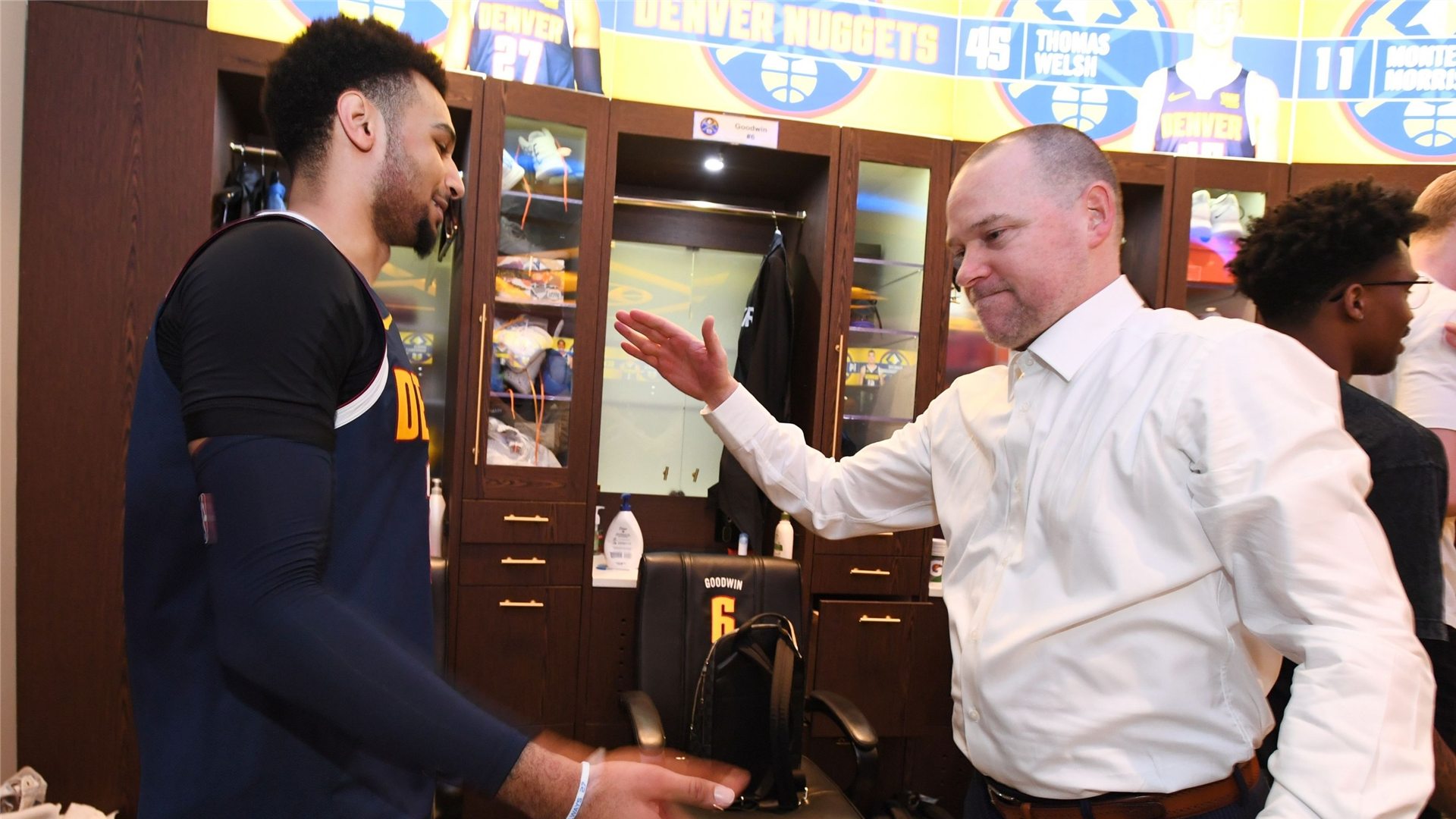 Jamal Murray and Michael Malone