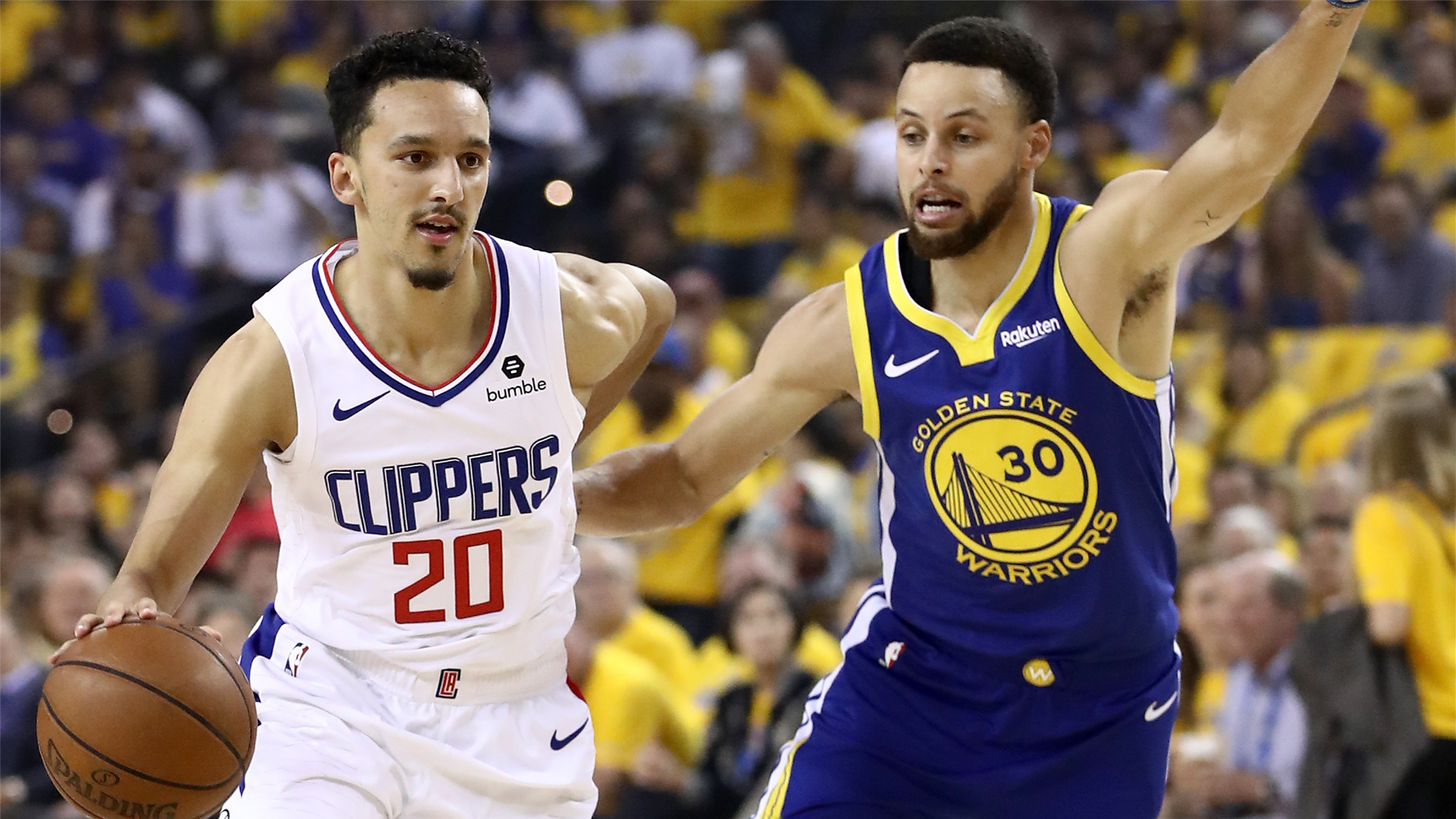 Landry Shamet and Stephen Curry