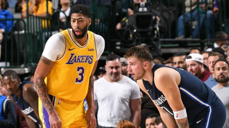 Anthony Davis Los Angeles Lakers Luka Doncic Dallas Mavericks