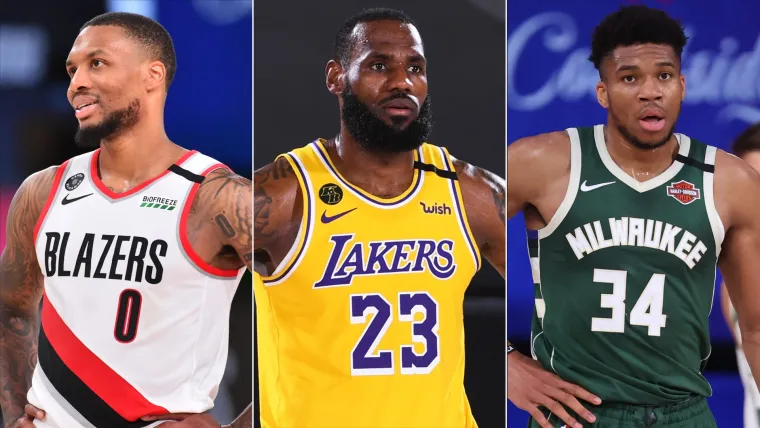 Damian Lillard, LeBron James, Giannis Antetokounmpo