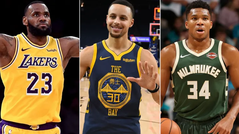 LeBron James, Stephen Curry, Giannis Antetokounmpo