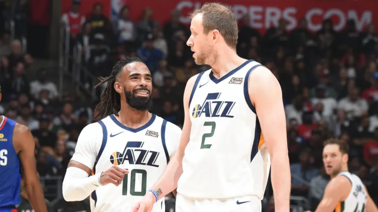 Mike Conley Joe Ingles Utah Jazz