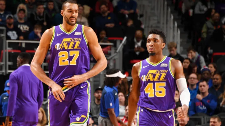 Rudy Gobertb Donovan Mitchell Utah Jazz