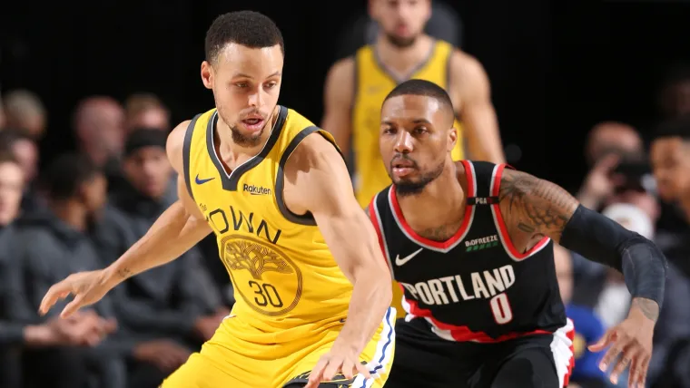 Stephen Curry Damian Lillard Warriors Blazers