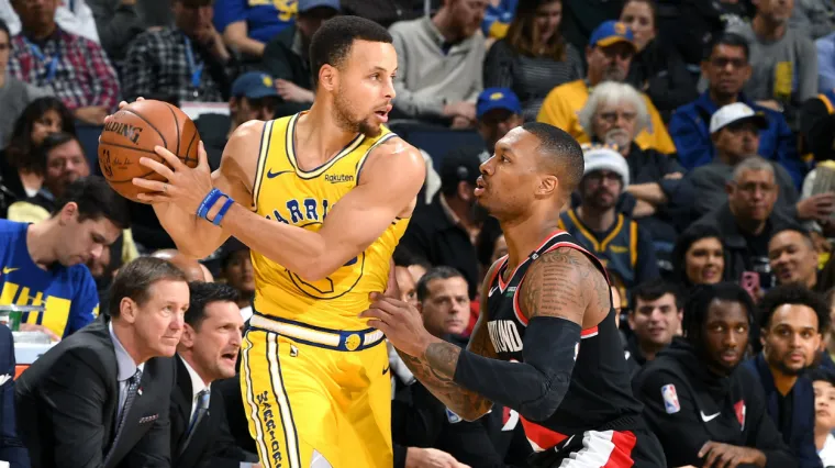 Stephen Curry Golden State Warriors Damian Lillard Portland Trail Blazers