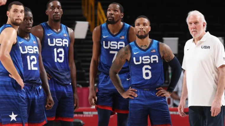 Zachary Lavine Jrue Holiday Bam Adebayo Kevin Durant  Damian Lillard Gregg Popovich Team United States of America