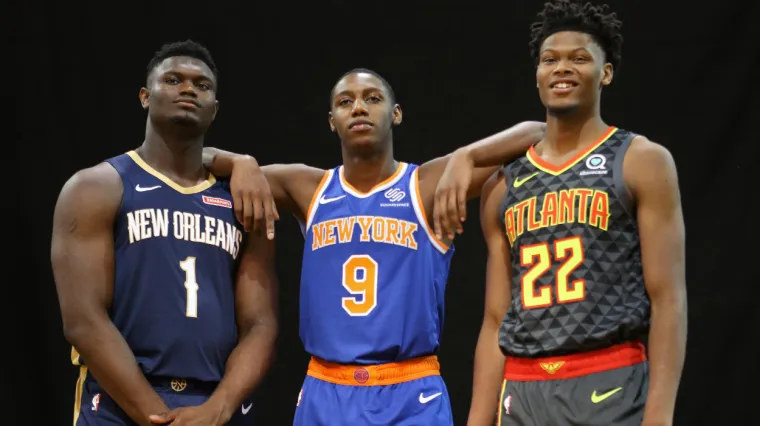 Zion Williamson New Orleans Pelicans, RJ BAarrett New York Knicks Cam Reddish Atlanta Hawks