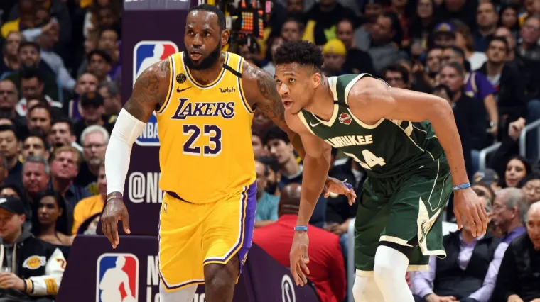 Giannis Antetokounmpo Milwaukee Bucks LeBron James Los Angeles Lakers