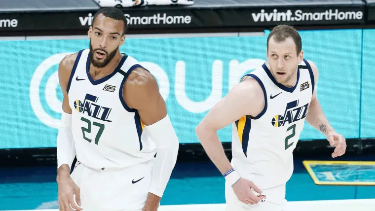 Joe Ingles and Rudy Gobert Utah Jazz