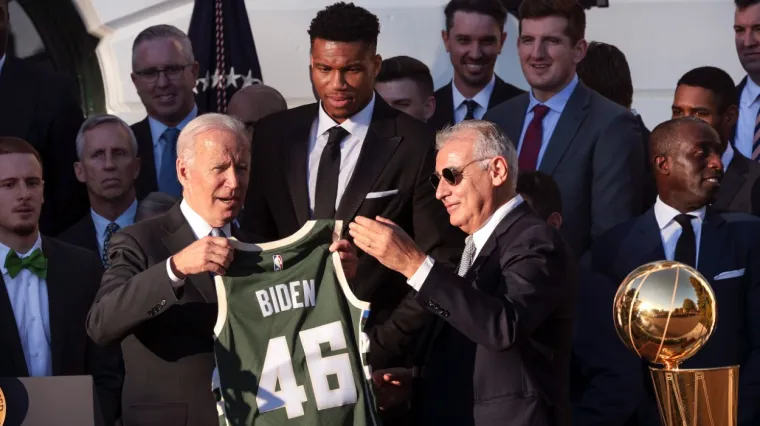 President Biden Milwaukee Bucks Marc Lasry Giannis Antetokounmpo