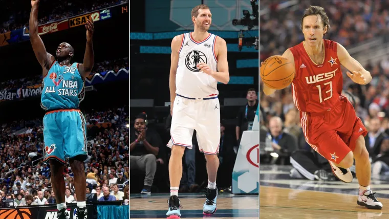 Hakeem Olajuwon, Dirk Nowitzki y Steve Nash