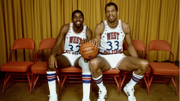 Magic Johnson y Kareem Abdul-Jabbar