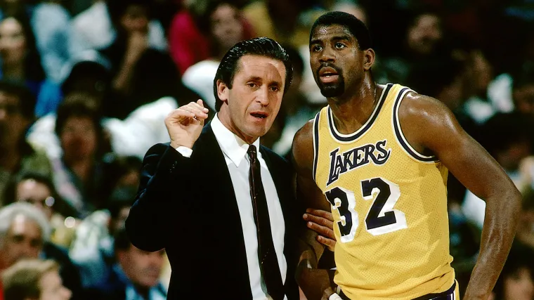 Pat Riley y Magic Johnso