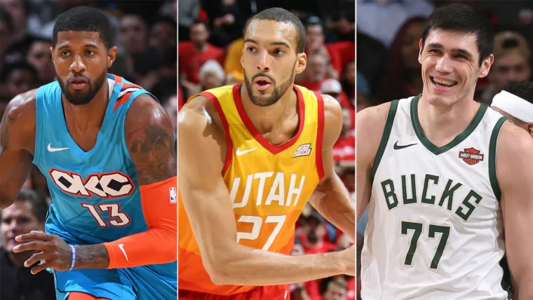 Paul George, Rudy Gobert, Ersan Ilyasova