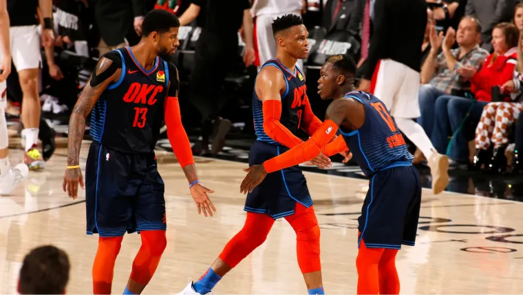 Paul George, Westbrook y Schröder