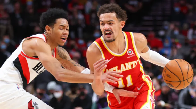 Trae Young Atlanta Hawks Anfernee Simons Portland Trail Blazers