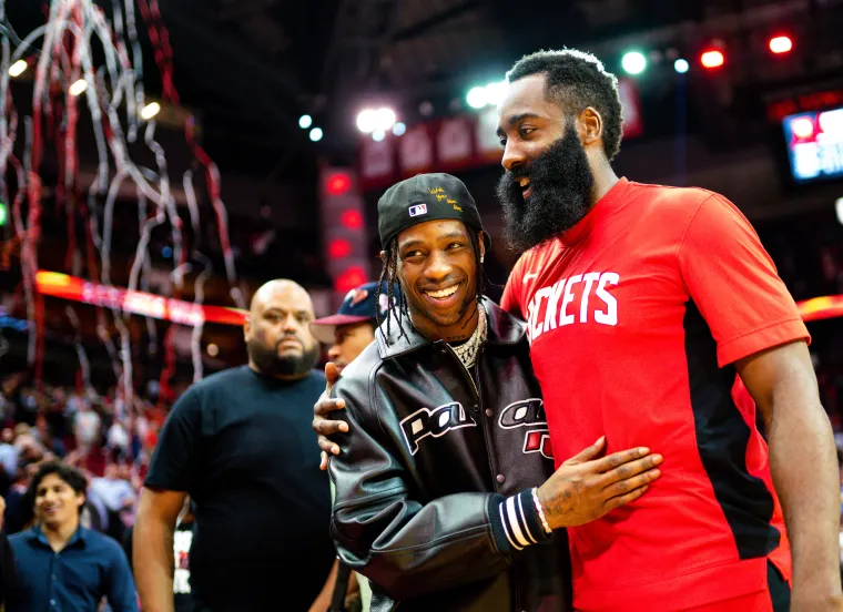 Travis Scott and James Harden, Houston Rockets