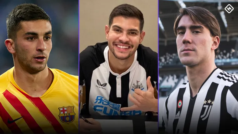 Ferran Torres Barcelona, Bruno Guimaraes Newcastle, Dusan Vlahovic Juventus split