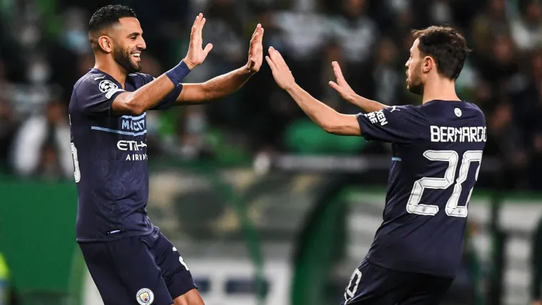 Mahrez Bernardo Silva Manchester City