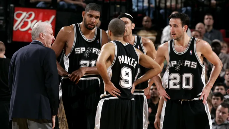 Tony Parker Gregg Popovich Tim Duncan Manu Ginóbili