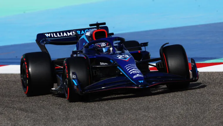 Alex Albon in a Williams 2022 car