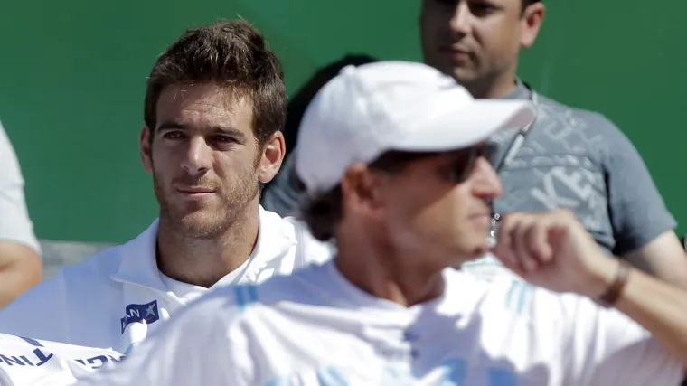 Juan Martín Del Potro durante la serie vs. República Checa en 2012.