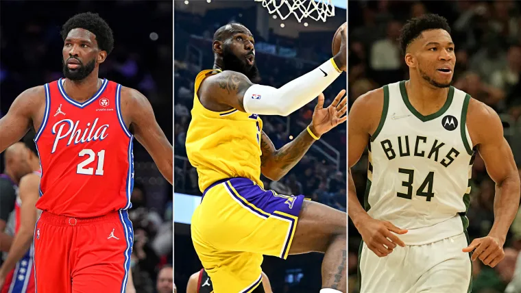 Joel Embiid, LeBron James, Giannis Antetokounmpo