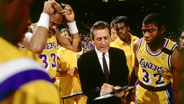 Pat Riley Lakers Magic Johnson