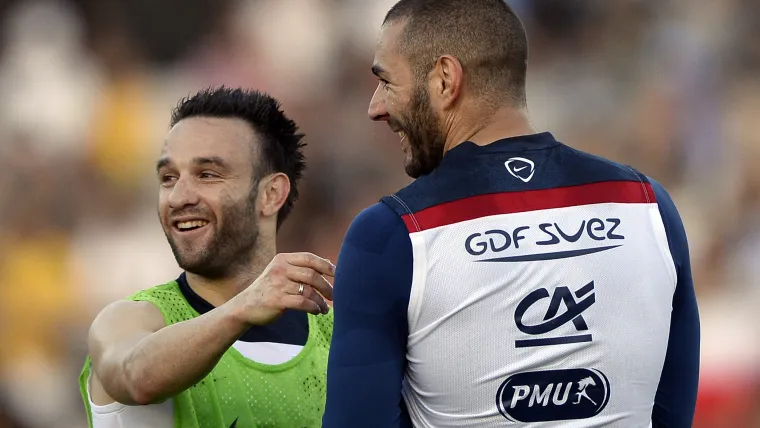 Mathieu Valbuena and Karim Benzema at the 2014 World Cup