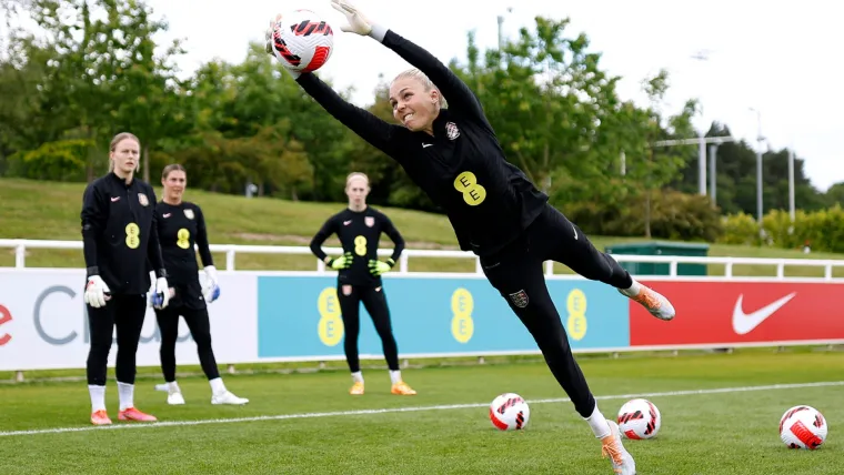 Ellie Roebuck and the England goalkeepers