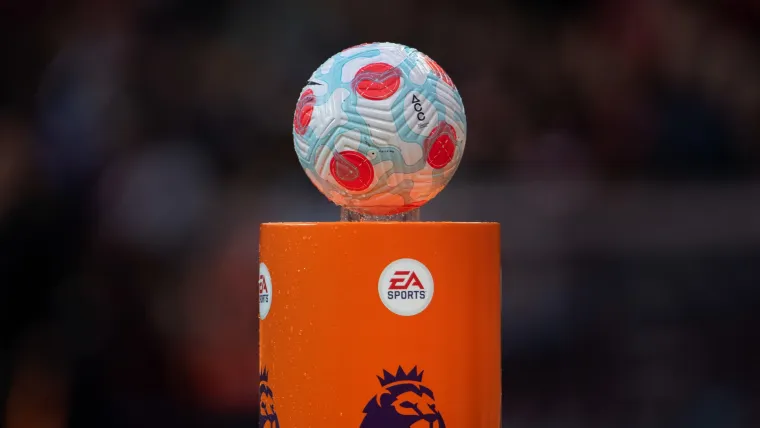 Premier League Nike match ball on pedestal