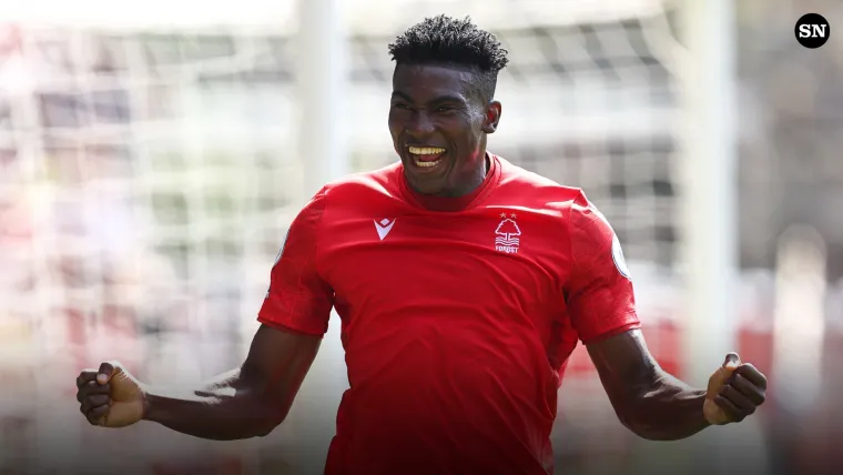 Taiwo Awoniyi celebrates - Nottingham Forest vs. West Ham