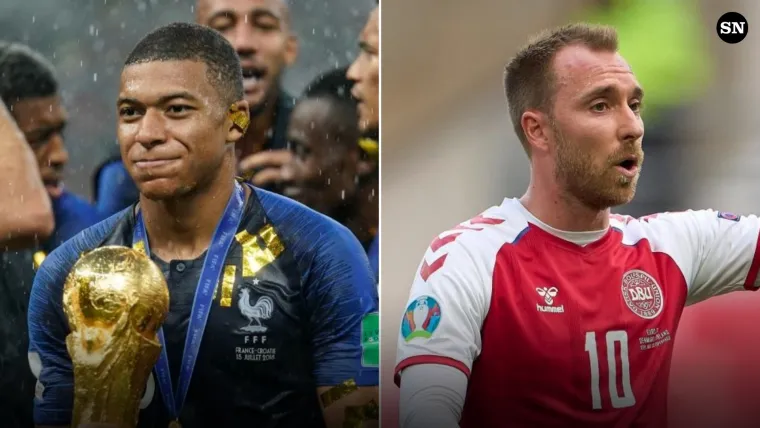 Kylian Mbappe and Christian Eriksen