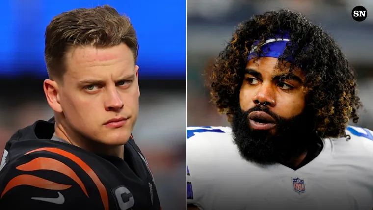 Joe Burrow and Ezekiel Elliot