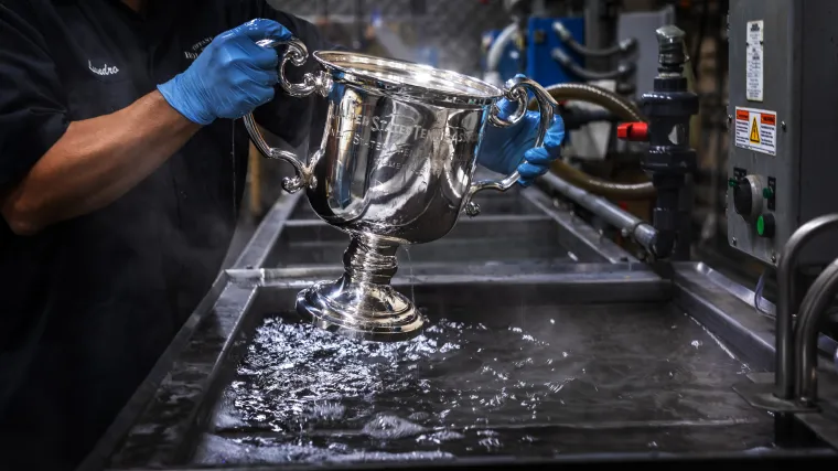 The United States Tennis Association US Open Trophies. Photo: Tiffany & Co