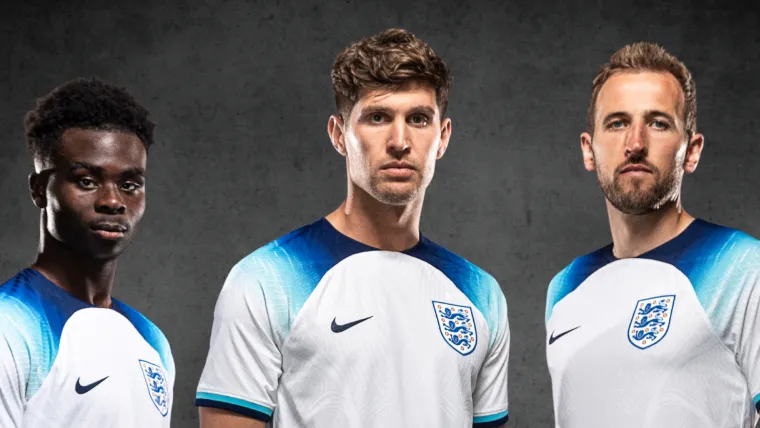 Harry Kane John Stones Bukayo Saka England World Cup kit 2022 Qatar