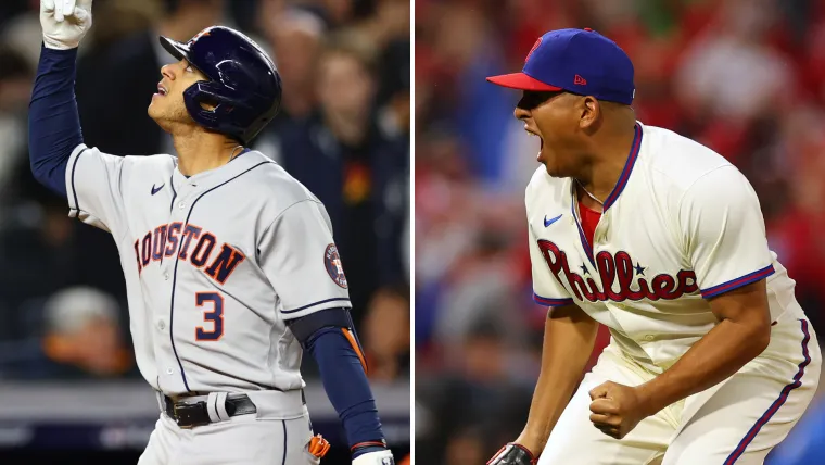 Jeremy Peña (Astros) y Ranger Suárez (Phillies)