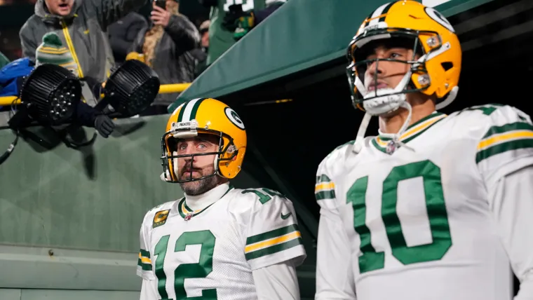 Aaron Rodgers and Jordan Love