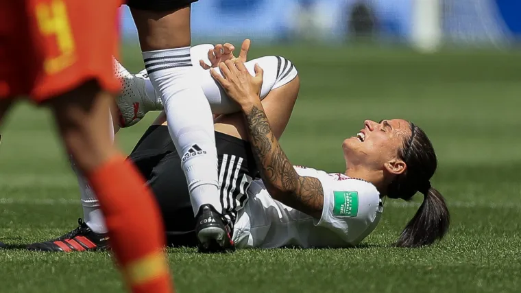 Dzsenifer Marozsan of Germany injured