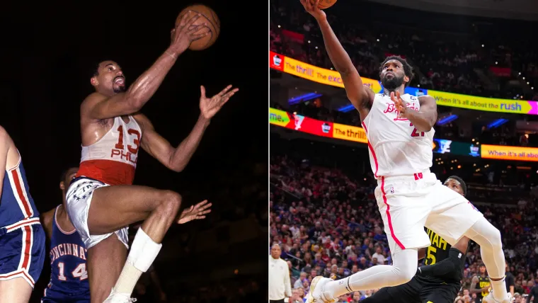 Wilt Chamberlain and Joel Embiid