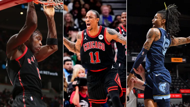 OG Anunoby (Raptors), DeMar DeRozan (Bulls), Ja Morant (Grizzlies)