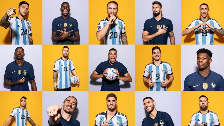 Argentina France players jugadores Final Mundial Qatar 2022 World Cup