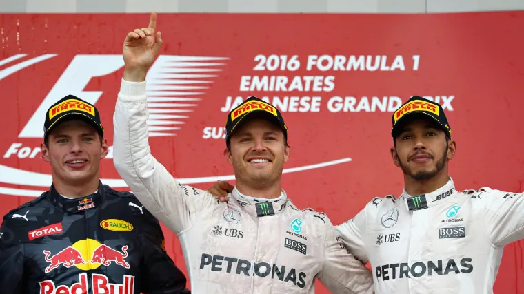 Nico Rosberg on podium