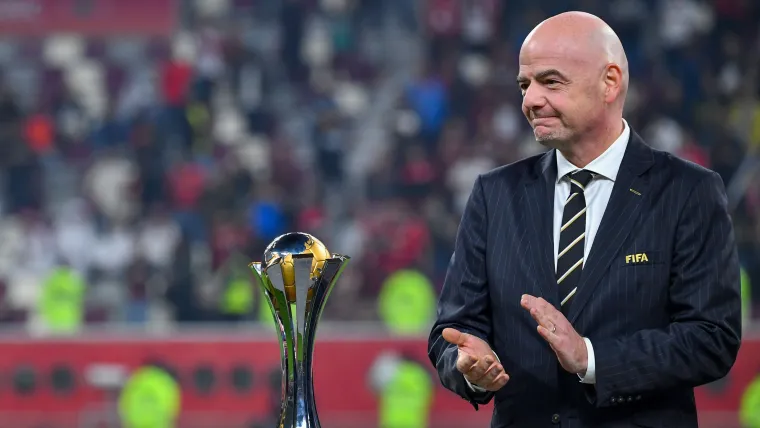 Gianni Infantino Club World Cup trophy FIFA