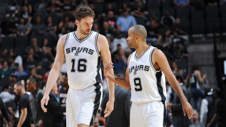 Pau Gasol and Tony Parker